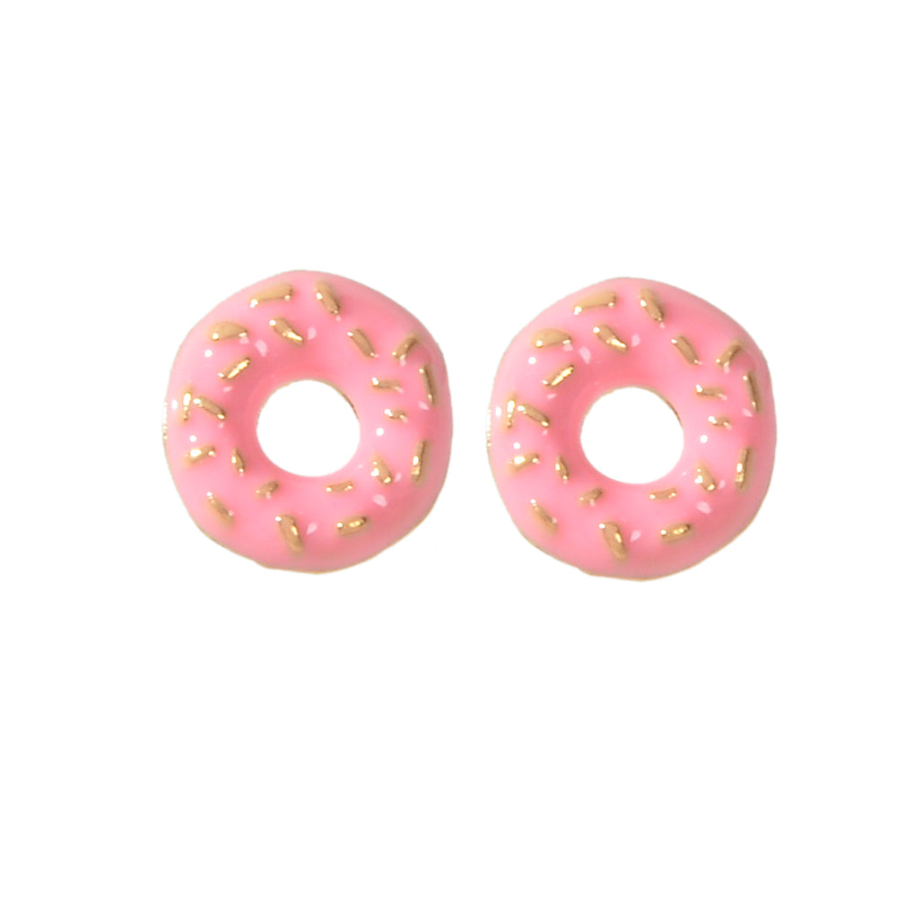 Pink Donuts Stud Lightweight Earrings -4