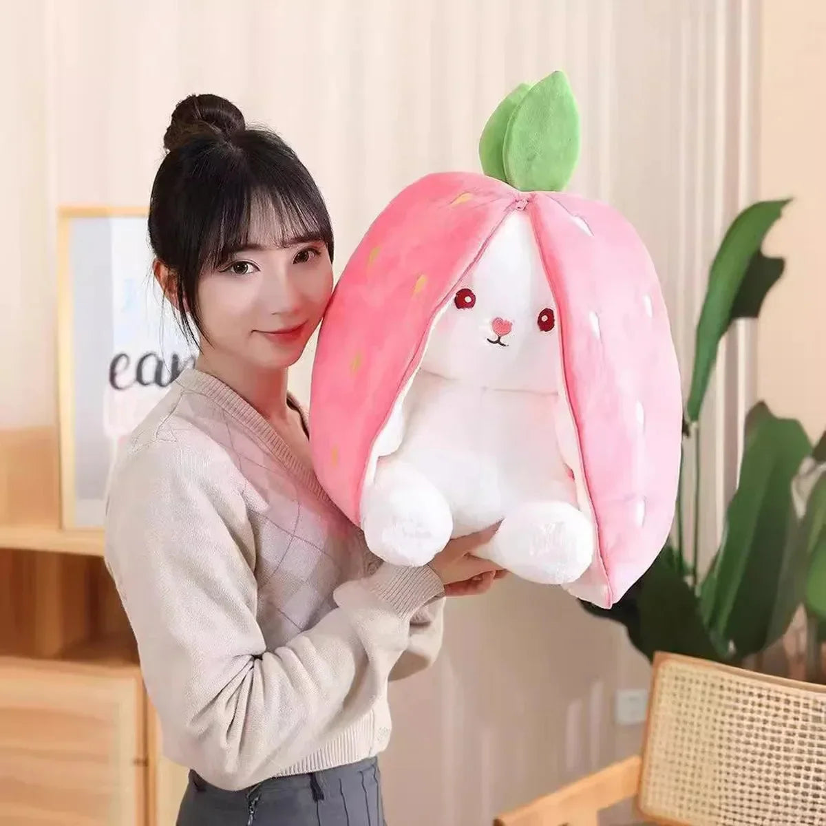 Kawaii Fruit Bunny Plush Toy for Kids-4