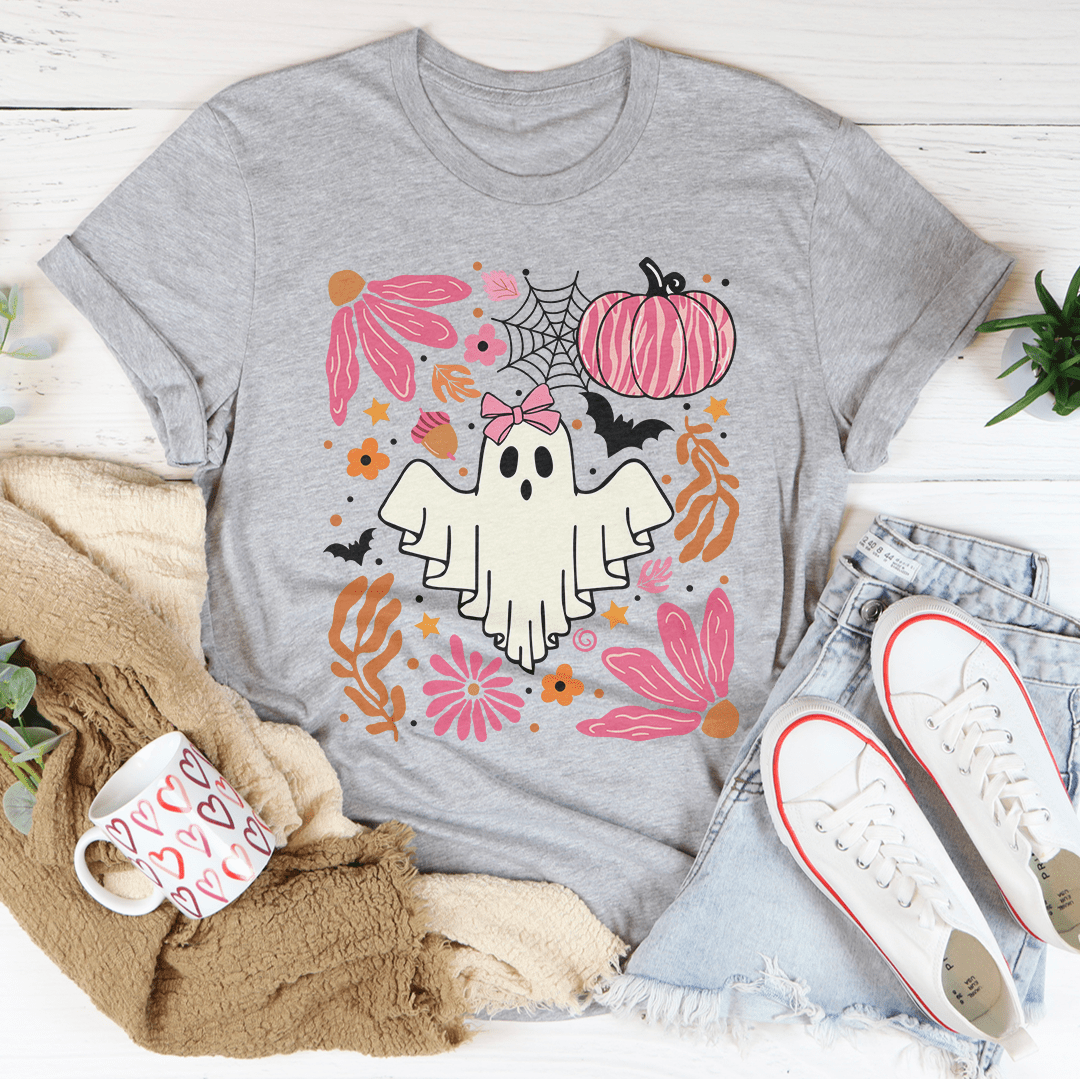 Halloween Pink Ghost Tee-2